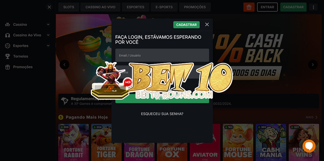 bet 10 login