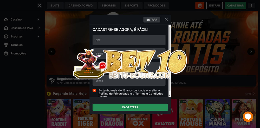 bet 10 registrar